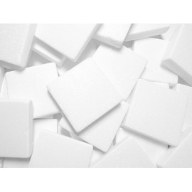 Pure Crystal White Santorini Stones for Painting Pack of 12 Pieces 2'' x 2'' Square (No Pen Included)