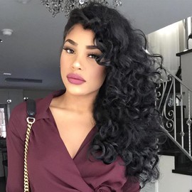 Ocean Wave Curly Crochet Hair for Black Women Curly Braiding Hair Water Wave Crochet Hair Deep Twist Crochet Synthetic Hair（20inch(pack of 7)#1)…