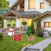 6 Pcs Christmas Yard Signs with Stakes Plastic Winter Yard