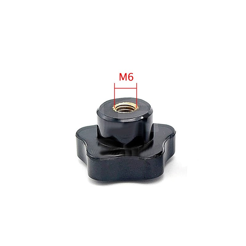 Boxonly 1pcs M6 Star Knobs Nuts for Mechanical Devices Electronic