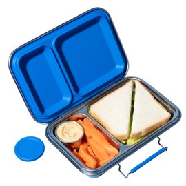 Steelies Stainless Steel Lunch Box Kids and Adults, 670ml/22.7oz, Leak Proof Bento Box, 304 Stainless Steel, Fits Sandwiches, Dishwasher Safe (Ocean)