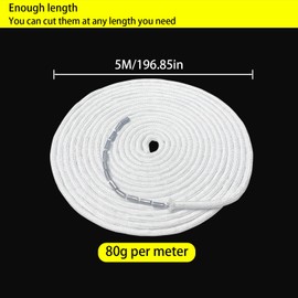 RHBHY 400 g Lead Tape for Curtains, 5 m, Heavy Lead Chain, Curtain Weight, Outdoor, Smooth Hanging, Perfect Folds, for Curtains, Fabrics, Mosquito Net (80 g/M)