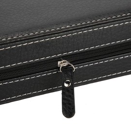 Watch Display Box, Watch Box Organizer, Watch Box Display Case Organizer 4 Grids Portable Travel Watch Display Storage Box Zipper Collector Case Organizer Watch Holder Watch Cases for Men