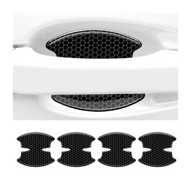 JNNJ Pack of 4 Car Door Handle Shell Protector, Universal Car Door Handle Protective Film, Recessed Grips, Reflective Car Door Cup Protector Protects Handlebars from Scratches (9.5 x 8.5 cm)