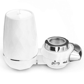 Pura-Purificador de Agua Mini, filtro de agua para casa, Agua sin Cloro ni Olores ni Sabores. Rendimiento del Nucleo 10,000 Lts, Duración de 12 Meses, olvídate de dispensadores de dispensador de agua