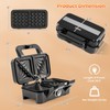 CHEFJOY 3 in 1 Sandwich Maker, 1082W Waffle Maker with