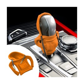 CGEAMDY Gear Shift Hoodie Cover, Funny Hoodies Gear Knob Protector for Car, Decoration, Suitable for Manual or Automatic, 13 x 6 cm, Dutch Velvet, Decorative Car Accessories (Orange)