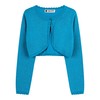 BlackButterfly Girls' Long Sleeve Bolero Sparkle Cardigan Children, turquoise