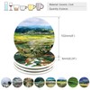 Coasters for Drinks,Field Style,Water Absorbent Ceramic Coasters Base Coaster Set