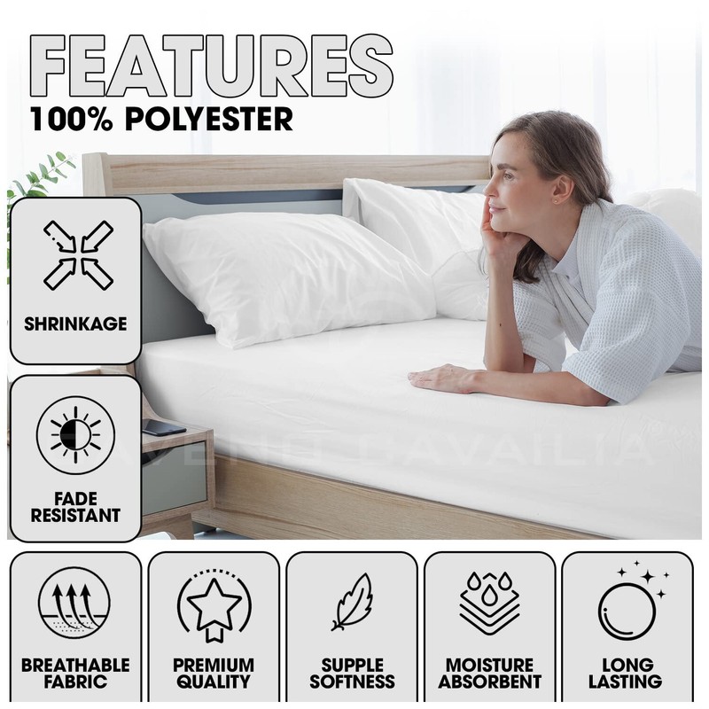 Easy Care Microfiber White Pillow Cases 2 Pack, Super Soft