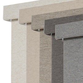 Persilux Blackout Roller Shades for Indoor Window Blinds,Cordless,Linen Fabric,Thermal Insulated Fabric UV Protection Shades for Home,Office,Bedroom,Door,Blackout-Grey,16" W X 64" H