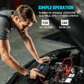 AMP 20-Amp Smart Battery Charger,12V/20