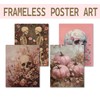Pink Halloween Gothic Skull Wall Decor, 8x10 Set of 4