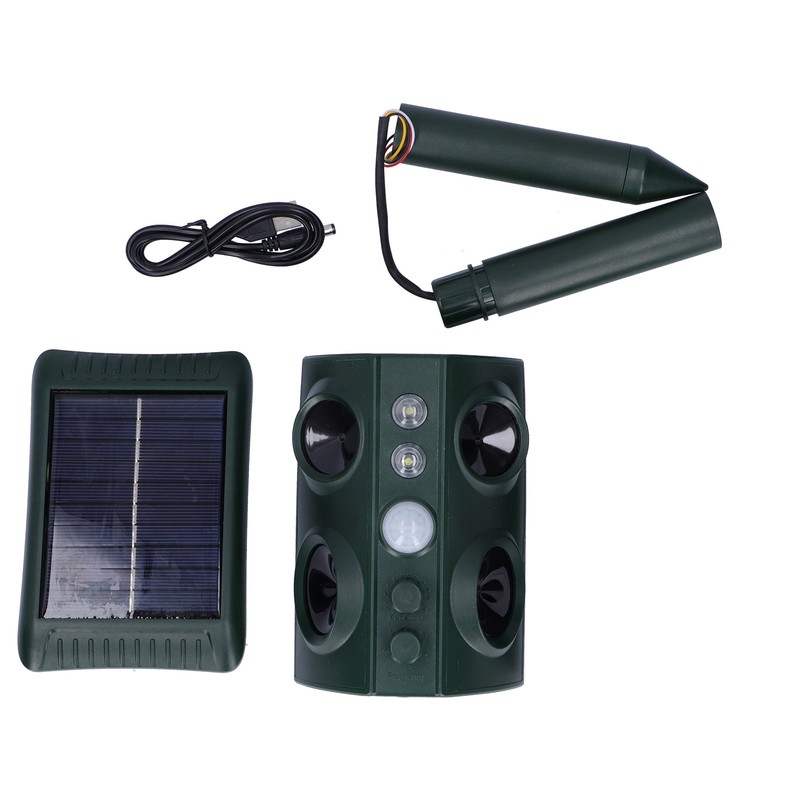 Outdoor Animal Repeller Solar Ultrasonic Power Repellent Pest Cat Dog
