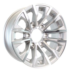 eCustomrim Aluminum Trailer Wheel 15X6 15" Edge Silver 6 Lug On 5.5" Center Rim