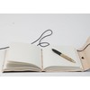 Handmade Black Leather Journal Notebook with Unlined Paper, Vintage Leather