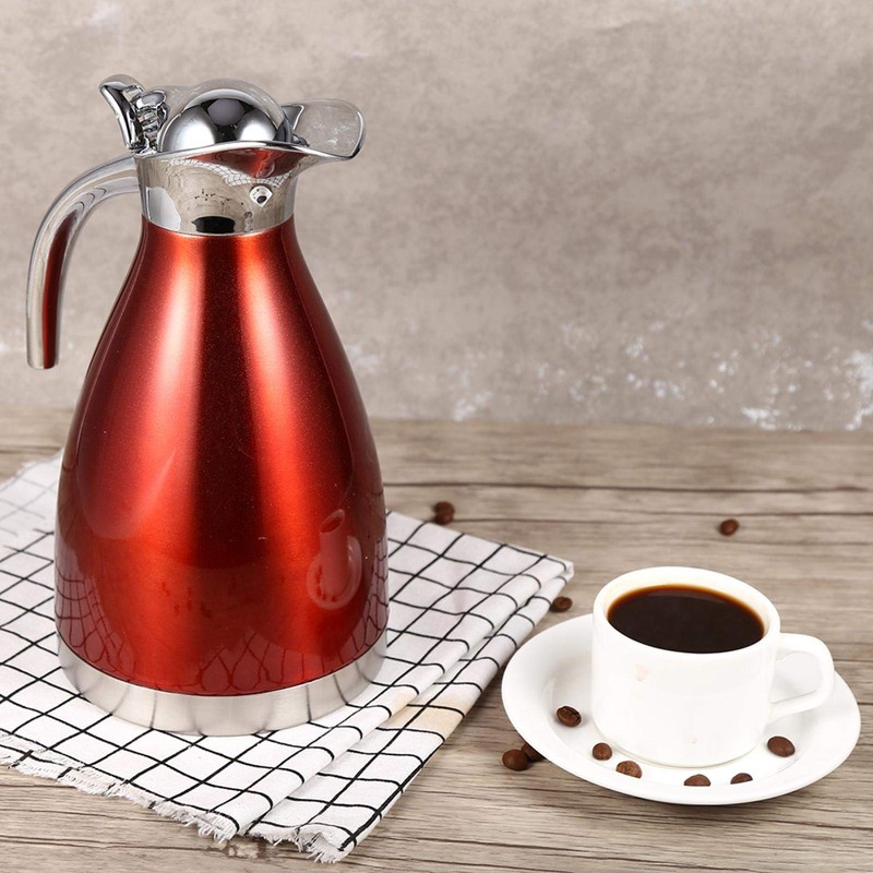 Thermo Pot, Thermos Flask, Coffee Pot, Teapot, 2 Litres, Stainless
