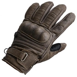 Classic Motorcycle Gloves - Timeless Style & Protection - Made of High-Quality Genuine Leather - Men's Motorcycle Gloves - Reinforced Ankle Protection, Touchscreen Compatible