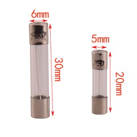QBGTFAK 24 Values 180pcs Quick Blow Glass Tube Fuse Assorted Kit 250V 0.5A 1A 2A 3A 4A 5A 6A 7A 8A 10A 15A 25A 6x30mm, 250V 0.5A 1A 2A 3A 4A 5A 6A 7A 8A 10A 15A 25A 5x20mm (5x20mm and 6x30mm)