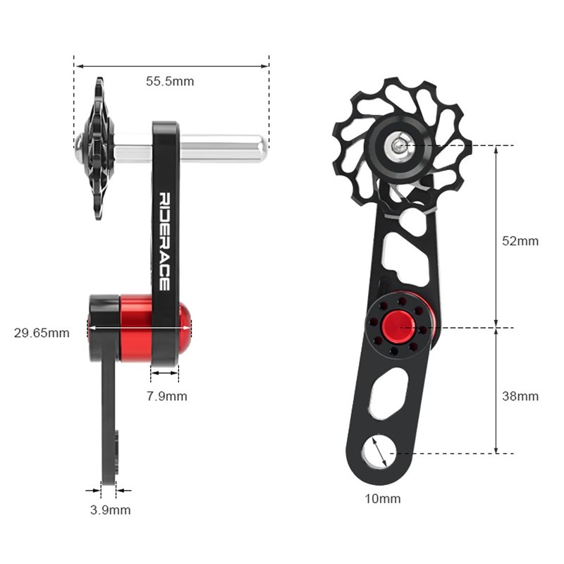 Bicycle Chain Tensioner - Adjustable Aluminum Chain Guide for Single