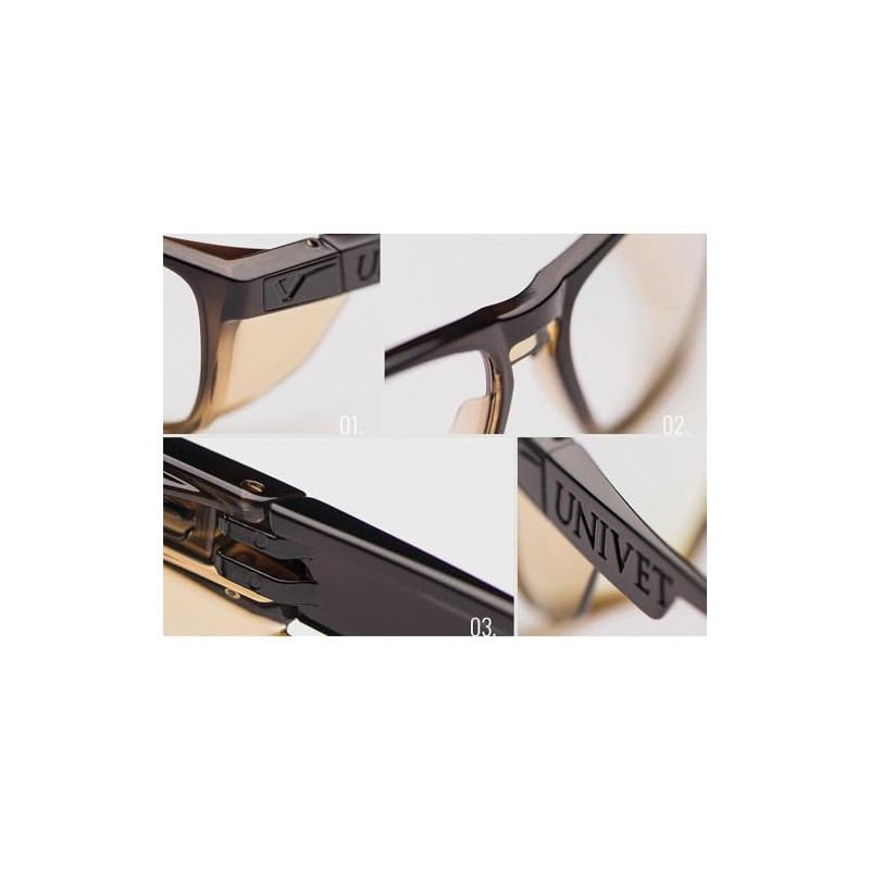 UNIVET Protective Glasses Diamond/After Dark EN 166 Lens Clear +