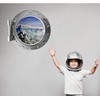 24" PortScape Wall Decal Space Porthole Space Shuttle Takeoff 3D