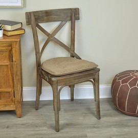 Non-Slip Chair Cushions, Assembled in USA, U-Shaped Skid-Proof Seat Pads for Dining Room, Kitchen, Office, 15"x16"