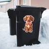 Extra Large 460mm 'Dachsund with Pink Bow Tie' Permanent Sticker