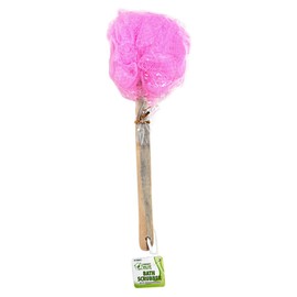 Smart Value Health and Personal Care Bath Scrubber with Wooden Handle