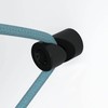 HALOTEC Set of 2 black decentralised brackets, wall or ceiling
