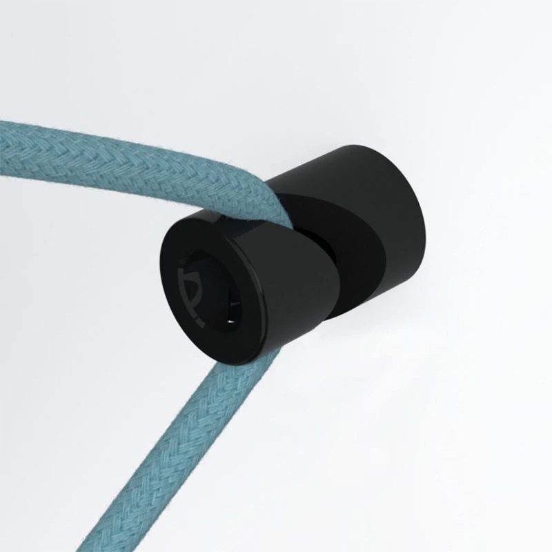 HALOTEC Set of 2 black decentralised brackets, wall or ceiling