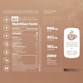 Keto Chow Paquetes de electrolitos en polvo SALTT, sabor cacao (30 sobres) - Magnesio, potasio, sodio, oligoelementos - Vegano, sin azúcar, sin gluten - T