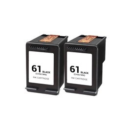 Compatible Ink Cartridge Replacement for HP CH561WN (61) Black Ink Ctg (190 YLD) for use in 1000 J110, 1050A J410, 1051A J410 (2 Pack)
