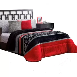 Elefantito Oferta Cobertor Matrimonial Con Borrega Grafito Envio Gratis