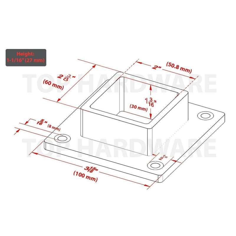 Stainless Steel 316 Grade 4″ x 4″ Base Flange Cover