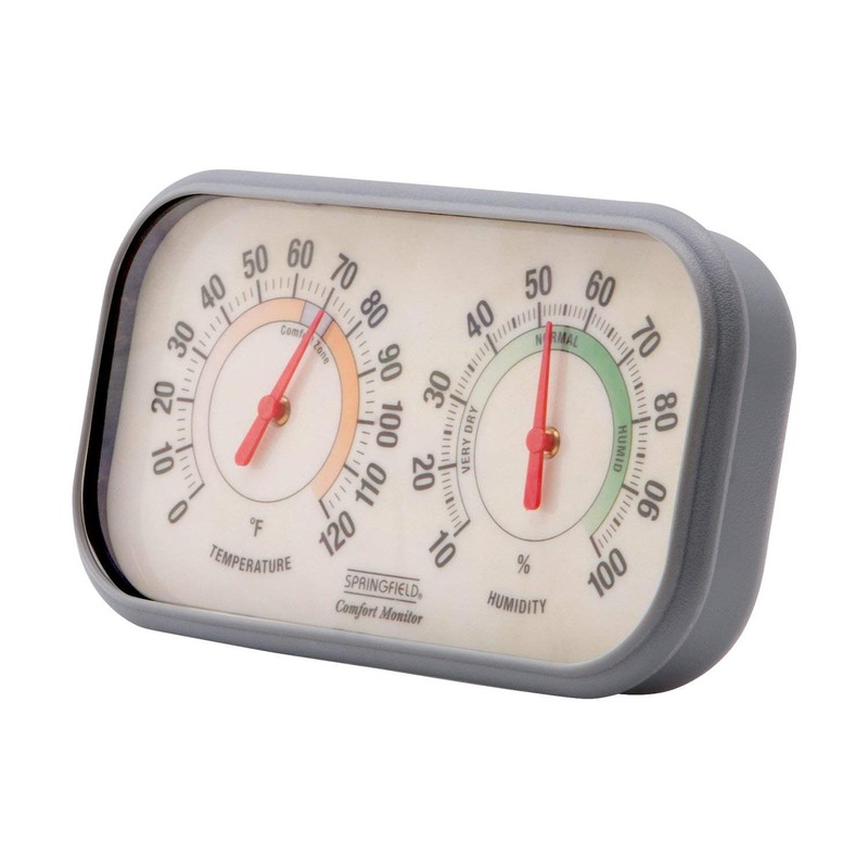 Springfield Color Track Humidity Meter and Indoor Thermometer, Analog Weather