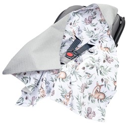 Medi Partners Swaddling Blanket 100% Cotton Waffle 85 x 85 cm Cuddly Blanket for Pram Baby Seat Universal Baby Blanket Double-Sided Baby Blanket Buggy Car Seat