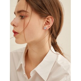 Flpruy Cute Animal Stud Earrings 925 Sterling Silver, Animal Earrings Girls Jewellery Children's Stud Earrings, Animal Gift for Girls Women Ladies, Sterling Silver, No Gemstone