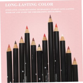 LALAFINA 12 Pcs Black Eye Liner Pencils Nude Lip Liner Matte Lipstick Pen Black Pencils Black Lipstick Matte Smudge Proof Lip Pencil Matte Eyeliner Makeup Lip Liner Matte Lip Liner Pencil