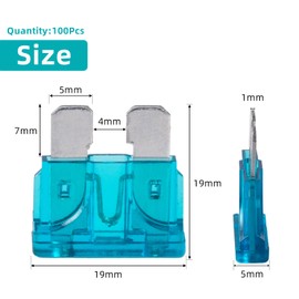 15 Amp Fuses Stanbdard Fuse 20Pcs, 15A Auto Fuses Blade for Automotive, Truck, Boat, Motorcycle