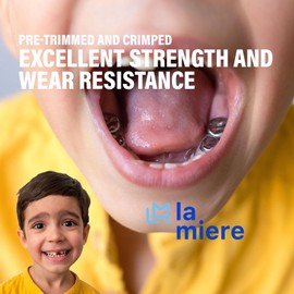 LA MIERE 5Pcs Dental Kids Crown Primary Molar Pedo Crowns Stainless Steel 48 Sizes EUR7 (12.2X11mm)