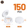 HNYYZL Plastic Hinged Screw Covers - 150 White Snap-On Caps,