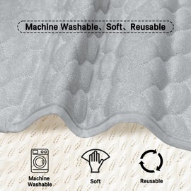 Yaopelky 3 Pack Washable Reusable Waterproof Changing Mat Longer Changing Table Cover Grey