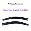 KPY KPY Window Visor Compatible with 2004-2015 Nissan Titan King Cab, 2PC Rain Guard Side Window Vent Deflectors Tape-On Style, 2004 2005 2006 2007 2008 2009 2010 2011 2012 2013 2014 2015