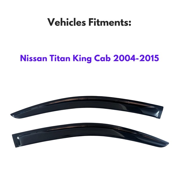 KPY KPY Window Visor Compatible with 2004-2015 Nissan Titan King