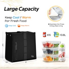 Hihealer Lunch Bag Women 2024 Newest Lunch Box for Women Kids Girls Insulated Botanic Flexi Foldable Bento Lunch Bags Ideal for School/Travel/Work/Picnic/Gift