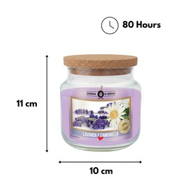 Cereria Di Giorgio - Candela in Giara di Vetro Profumata alla Lavanda - Con Astuccio Protettivo - Coccole Profumate - Diametro 10 cm Altezza 11 cm - Durata 80 Ore