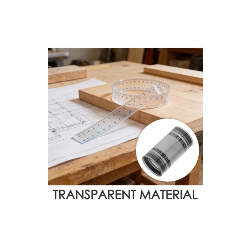 Cinta Métrica Flexible Transparente 1m Precisión 0.1mm Doble Cara
