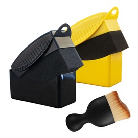 2 Pieces Sponge Brushes, 1 Piece Car Interior Brush, Microfiber Cleaning Cloth, Car Cleaning Wipes, Super Absorbent Plush Cloth for Car Cleaning and Drying