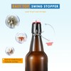 YEBODA 16 oz Amber Glass Beer Bottles for Home Brewing